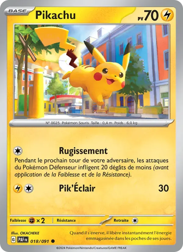 Pikachu — Destinées de Paldea 18 French Pokémon card