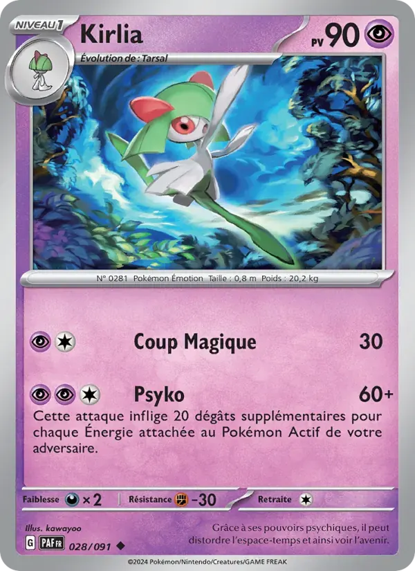 Kirlia — Destinées de Paldea 28 French Pokémon card