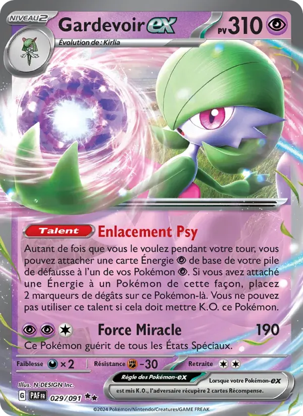 Gardevoir-ex — Destinées de Paldea 29 French Pokémon card