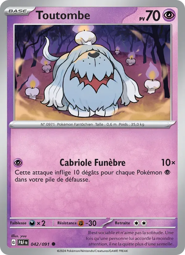 Toutombe — Destinées de Paldea 42 French Pokémon card