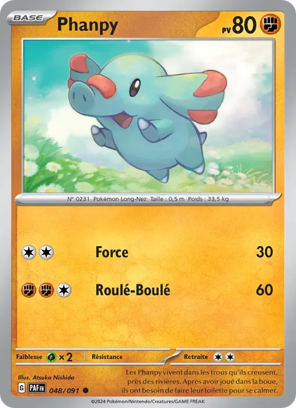 Phanpy — Destinées de Paldea 48 French Pokémon card