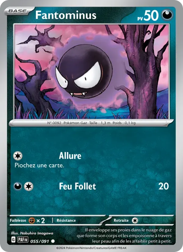 Fantominus — Destinées de Paldea 55 French Pokémon card