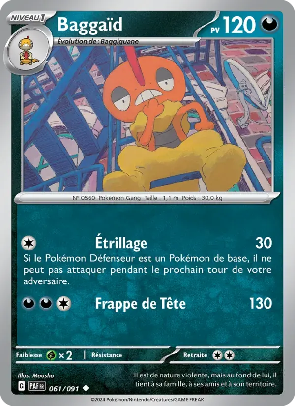 Baggaïd — Destinées de Paldea 61 French Pokémon card