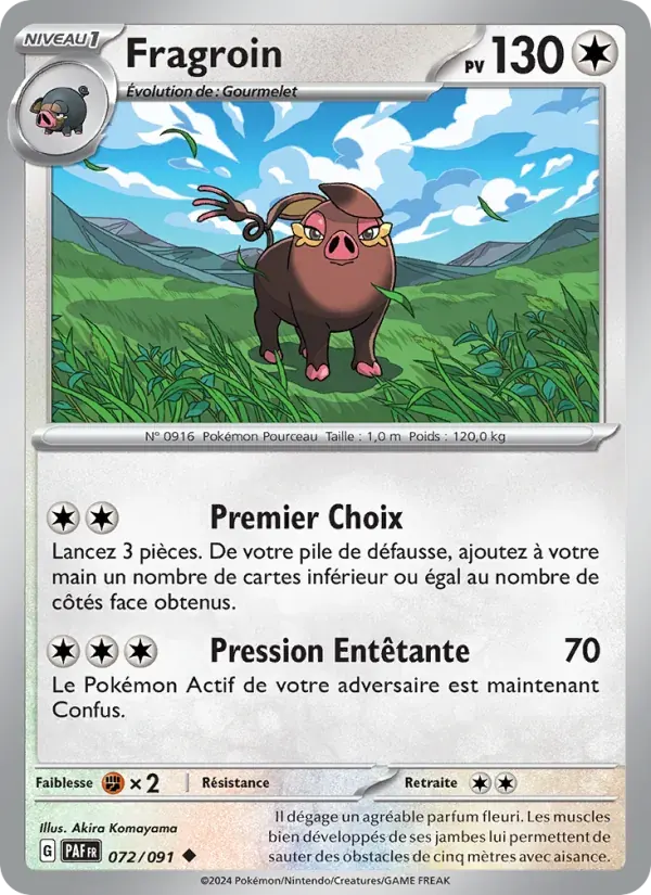 Fragroin — Destinées de Paldea 72 French Pokémon card