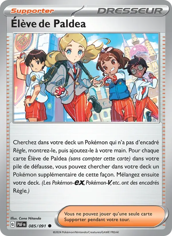 Élève de Paldea — Destinées de Paldea 85 French Pokémon card