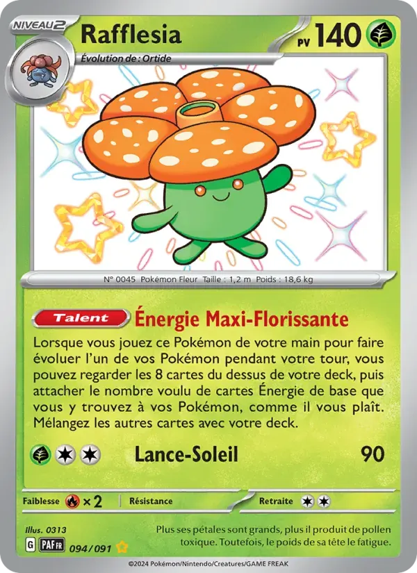 Rafflesia — Destinées de Paldea 94 French Pokémon card