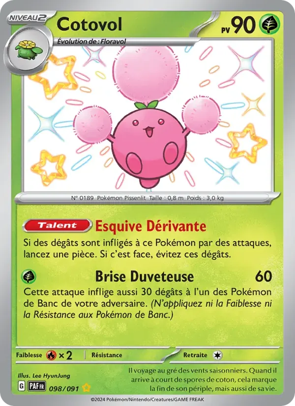 Cotovol — Destinées de Paldea 98 French Pokémon card