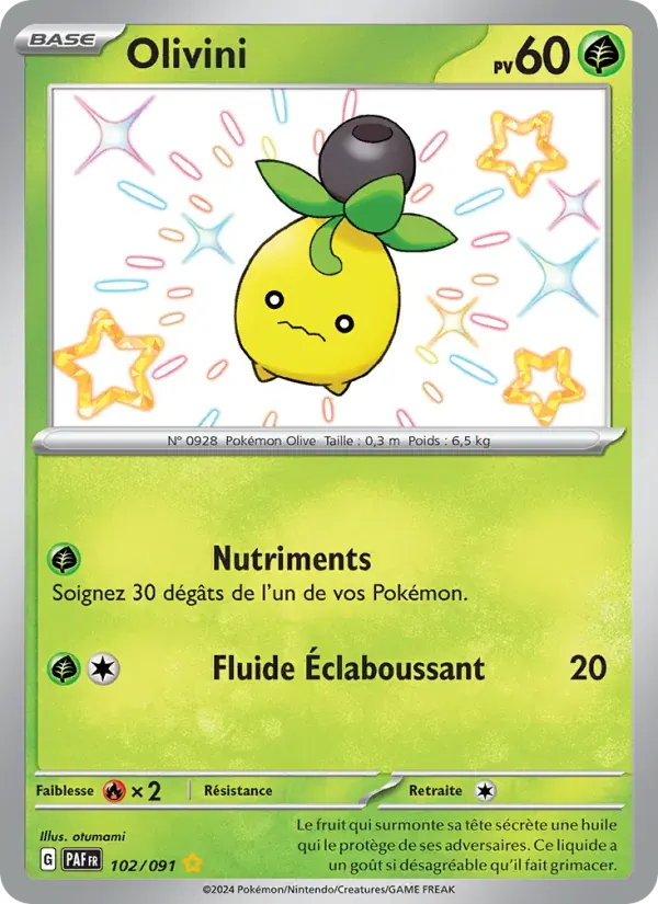 Olivini — Destinées de Paldea 102 French Pokémon card