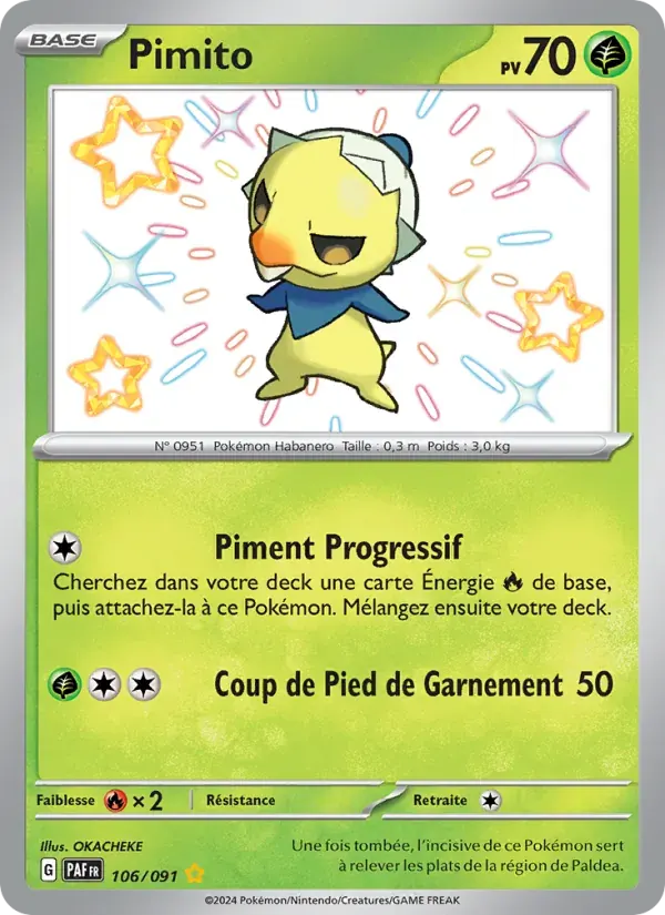 Pimito — Destinées de Paldea 106 French Pokémon card