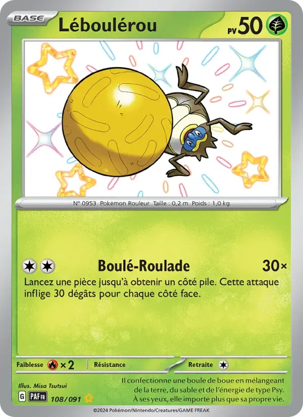 Léboulérou — Destinées de Paldea 108 French Pokémon card