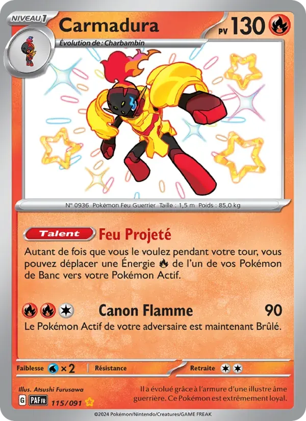 Carmadura — Destinées de Paldea 115 French Pokémon card
