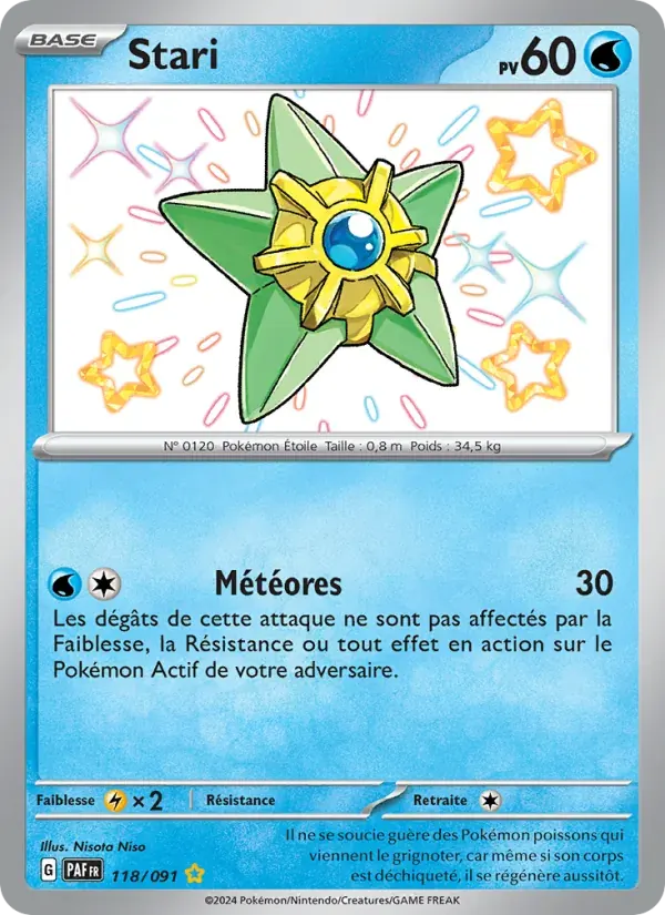 Stari — Destinées de Paldea 118 French Pokémon card