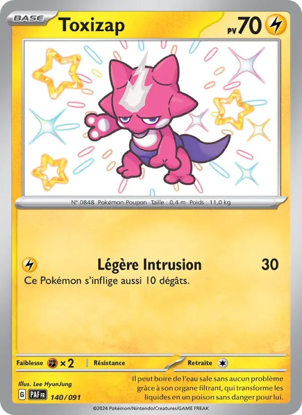 Toxizap — Destinées de Paldea 140 French Pokémon card