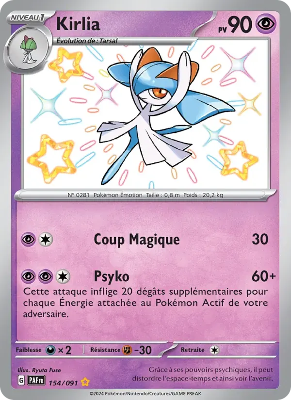 Kirlia — Destinées de Paldea 154 French Pokémon card