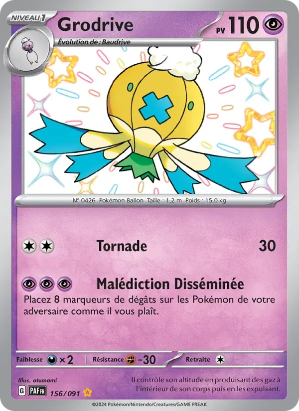 Grodrive — Destinées de Paldea 156 French Pokémon card