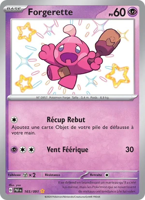 Forgerette — Destinées de Paldea 165 French Pokémon card
