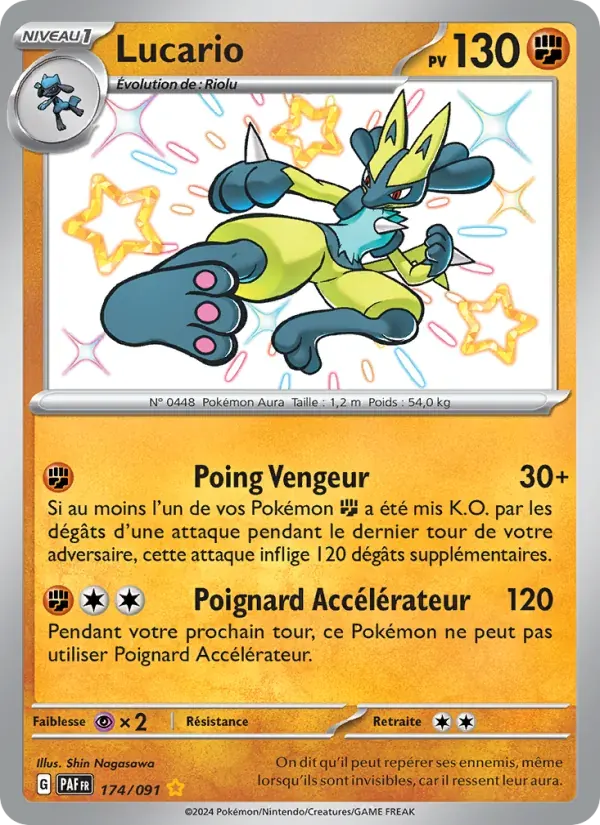 Lucario — Destinées de Paldea 174 French Pokémon card