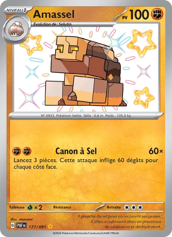 Amassel — Destinées de Paldea 177 French Pokémon card