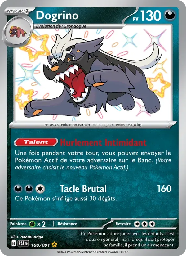 Dogrino — Destinées de Paldea 188 French Pokémon card