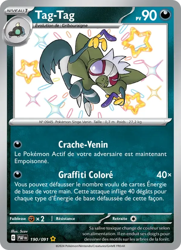 Tag-Tag — Destinées de Paldea 190 French Pokémon card