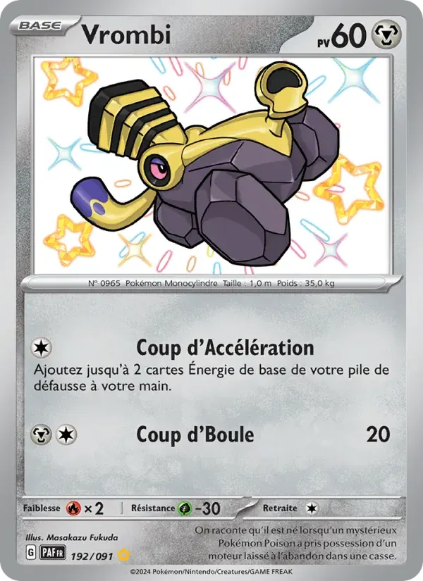 Vrombi — Destinées de Paldea 192 French Pokémon card