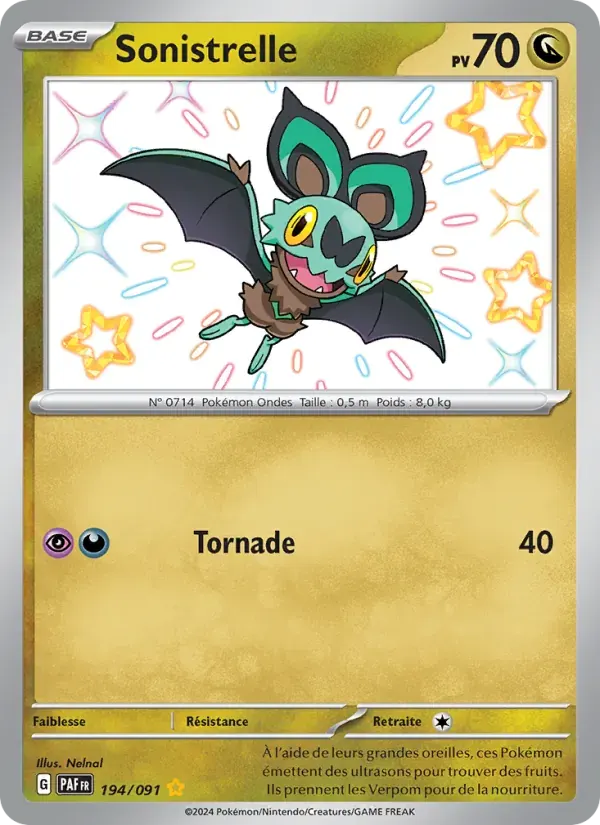 Sonistrelle — Destinées de Paldea 194 French Pokémon card