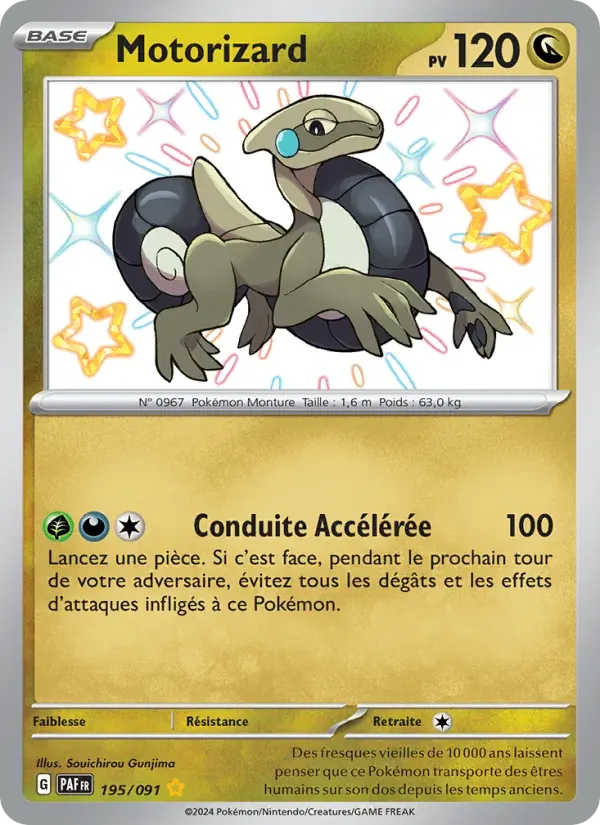 Motorizard — Destinées de Paldea 195 French Pokémon card