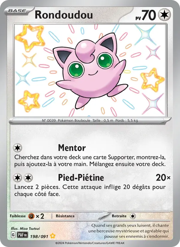 Rondoudou — Destinées de Paldea 198 French Pokémon card