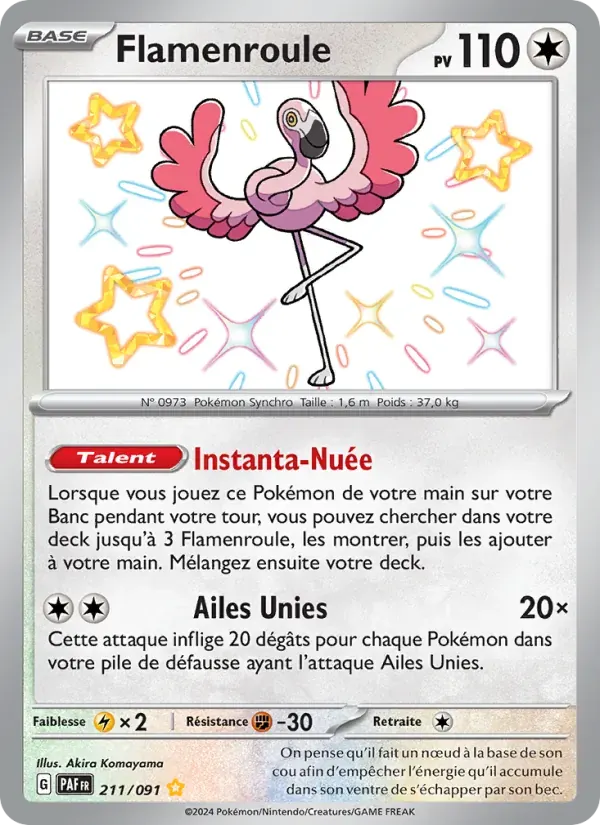 Flamenroule — Destinées de Paldea 211 French Pokémon card