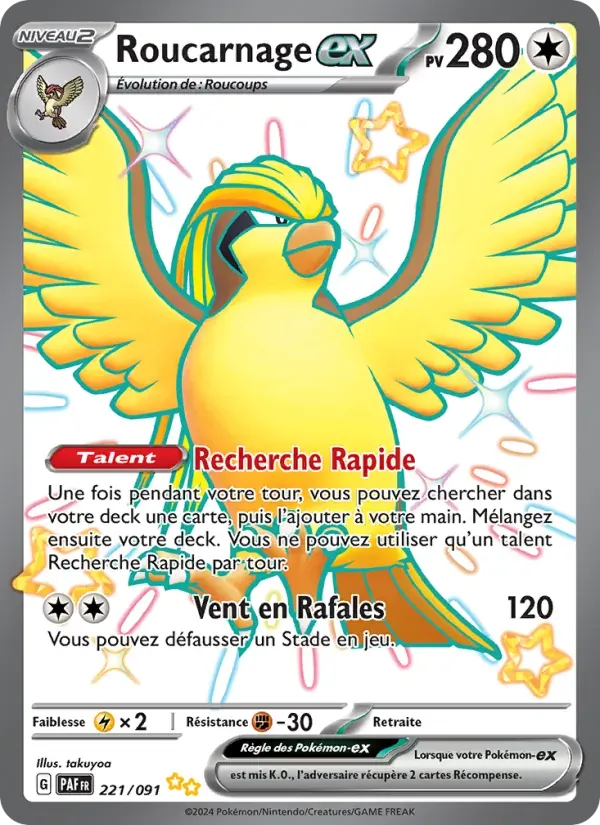Roucarnage-ex — Destinées de Paldea 221 French Pokémon card