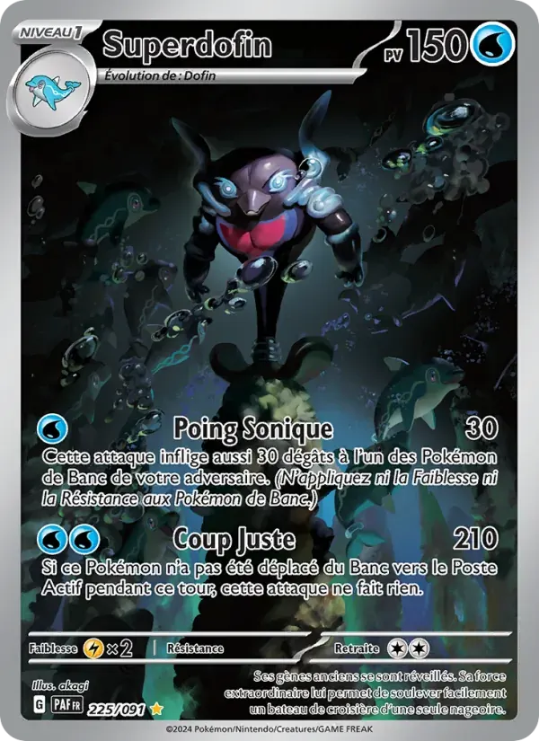 Superdofin — Destinées de Paldea 225 French Pokémon card