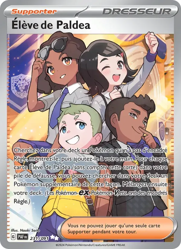 Élève de Paldea — Destinées de Paldea 231 French Pokémon card