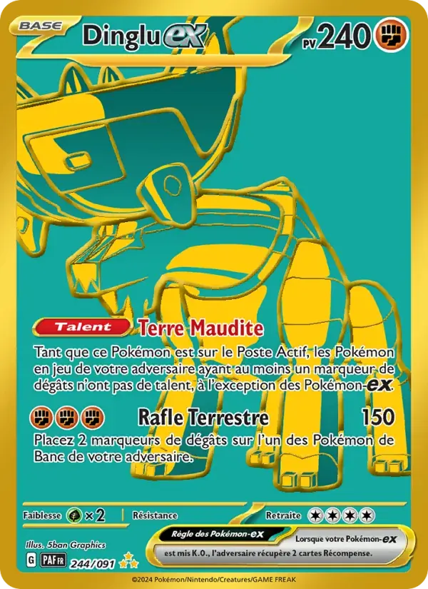 Dinglu-ex — Destinées de Paldea 244 French Pokémon card