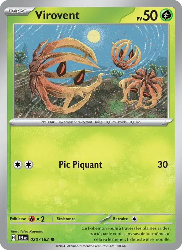 Virovent — Forces Temporelles 20 French Pokémon card