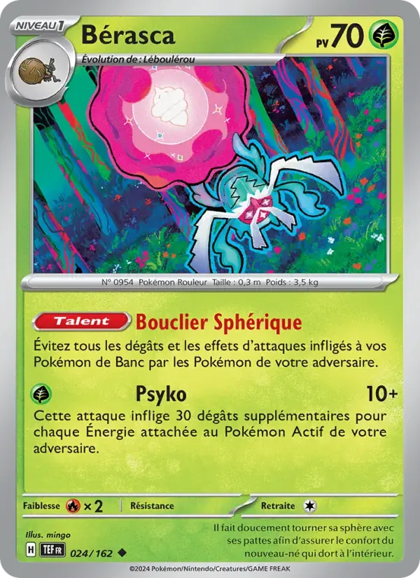 Bérasca — Forces Temporelles 24 French Pokémon card