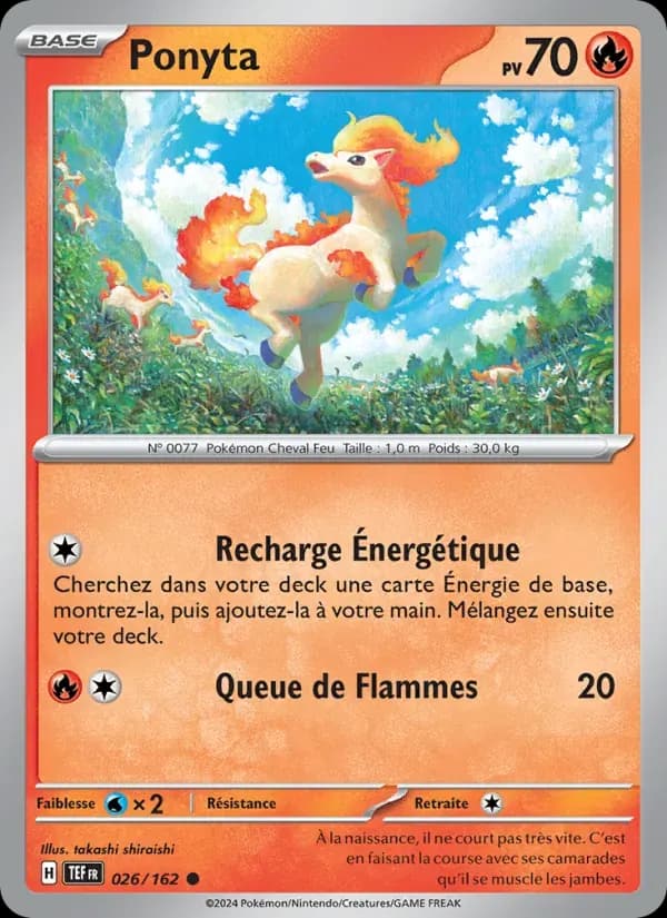 Ponyta — Forces Temporelles 26 French Pokémon card