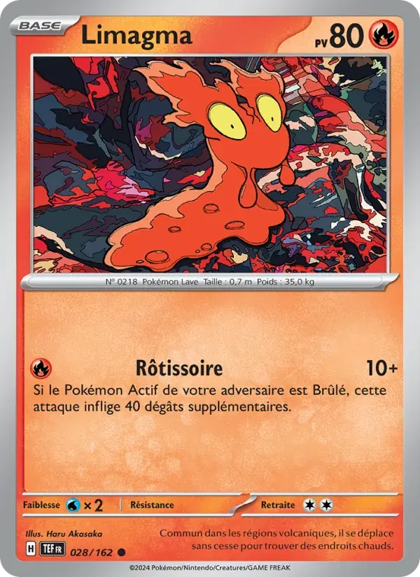 Limagma — Forces Temporelles 28 French Pokémon card