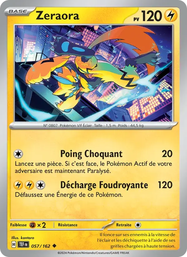 Zeraora — Forces Temporelles 57 French Pokémon card
