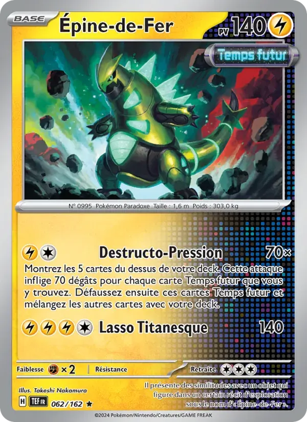 Épine-de-Fer — Forces Temporelles 62 French Pokémon card