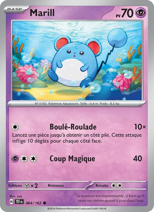Marill — Forces Temporelles 64 French Pokémon card