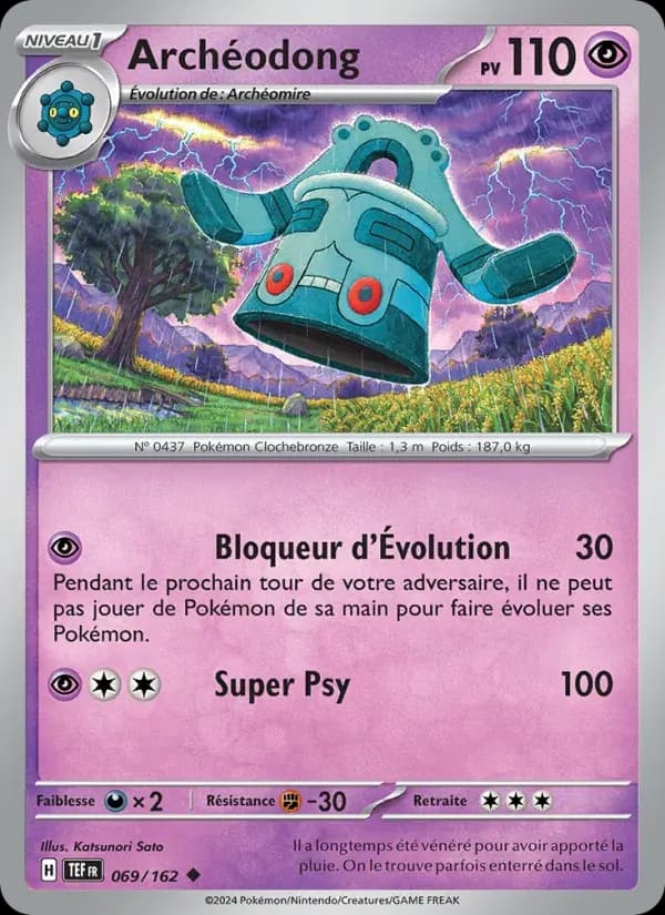 Archéodong — Forces Temporelles 69 French Pokémon card