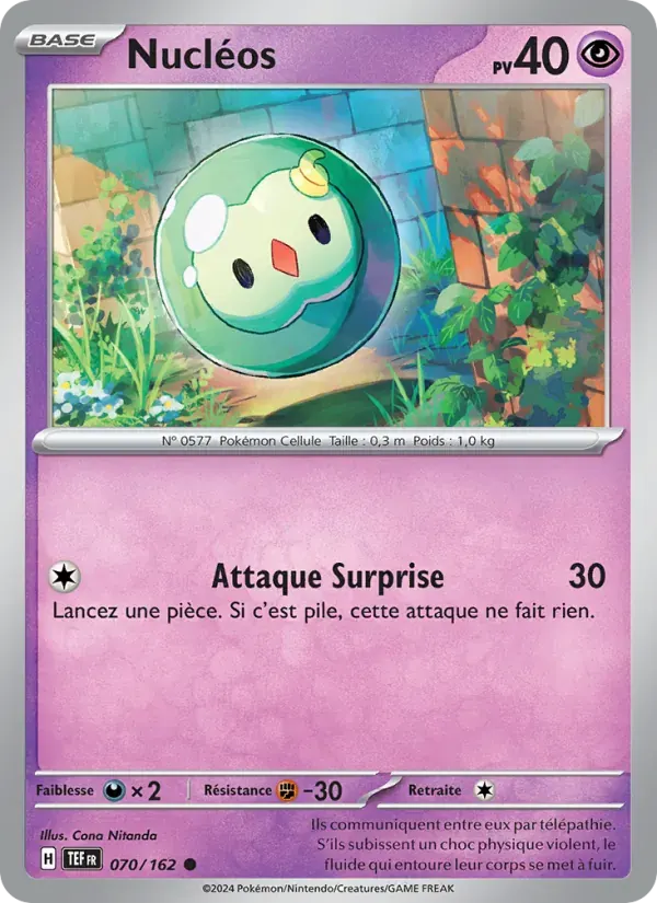 Nucléos — Forces Temporelles 70 French Pokémon card
