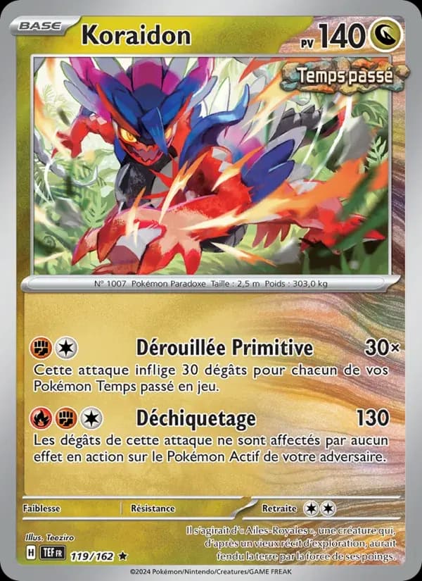 Koraidon — Forces Temporelles 119 French Pokémon card