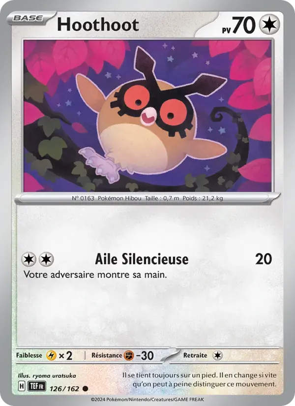 Hoothoot — Forces Temporelles 126 French Pokémon card