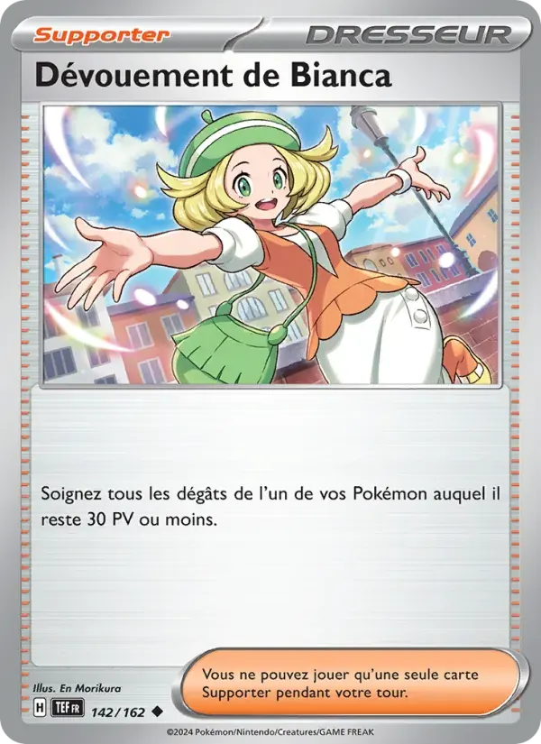 Dévouement de Bianca — Forces Temporelles 142 French Pokémon card