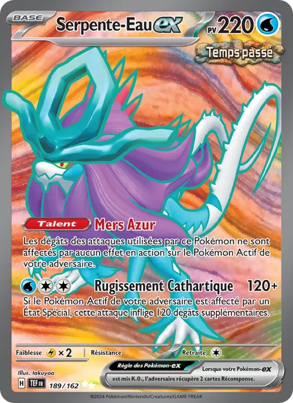 Serpente-Eau-ex — Forces Temporelles 189 French Pokémon card