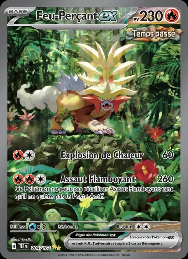 Feu-Perçant-ex — Forces Temporelles 204 French Pokémon card