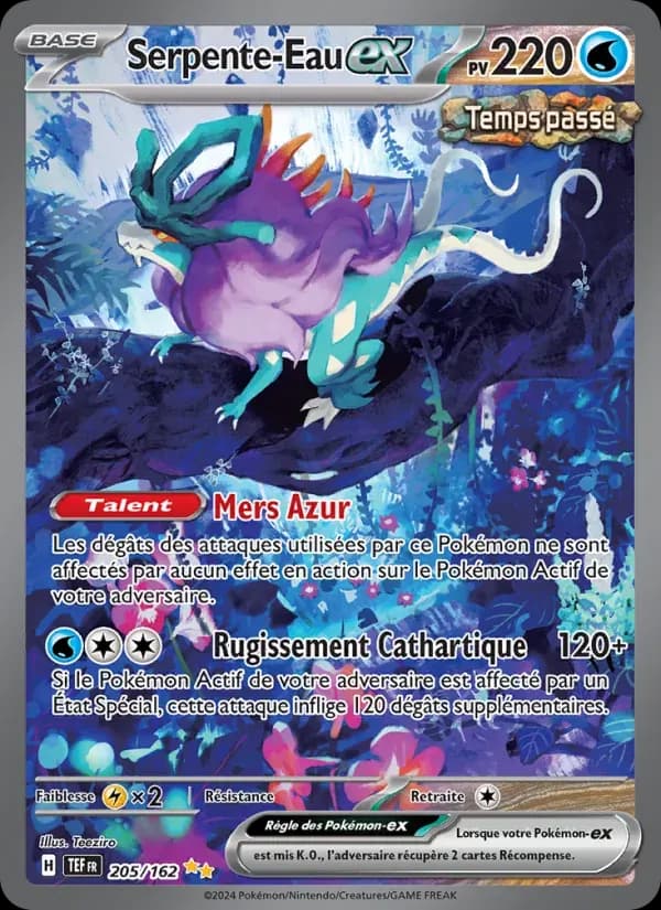 Serpente-Eau-ex — Forces Temporelles 205 French Pokémon card