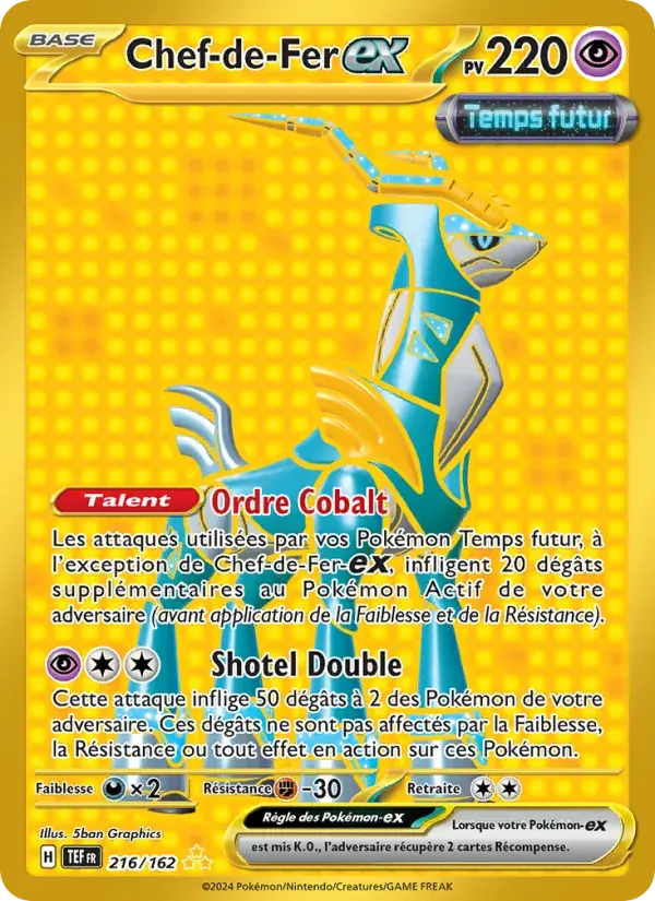 Chef-de-Fer-ex — Forces Temporelles 216 French Pokémon card