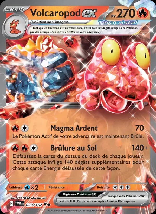 Volcaropod-ex — Mascarade Crépusculaire 29 French Pokémon card